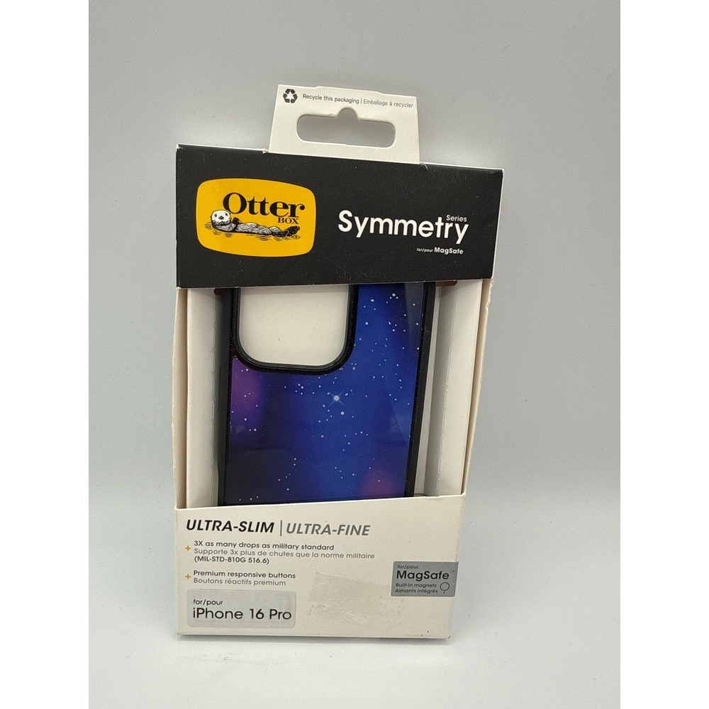 OtterBox Symmetry iPhone 16 Pro Blue Galaxy New MagSafe Slim‎ Case
